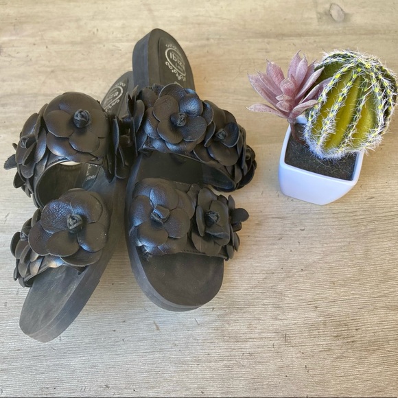 JEFFREY CAMPBELL Rosebud double strap black slide - Picture 5 of 16